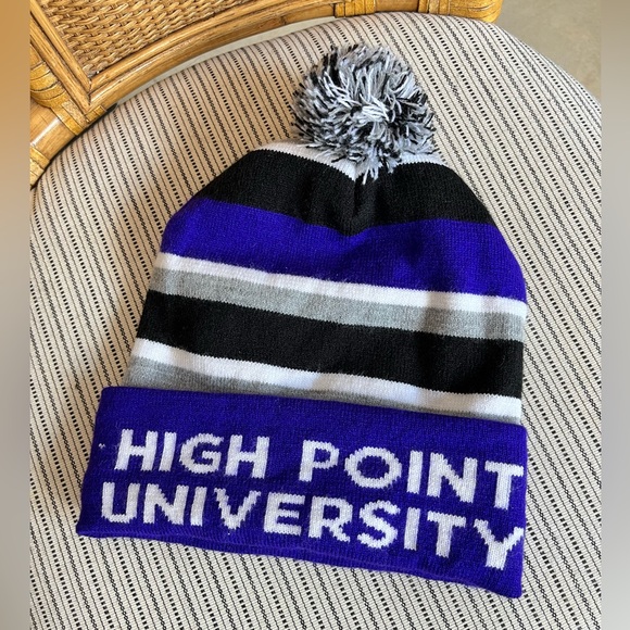 High Point University Winter Hat Knit Toboggan HPU - Picture 2 of 4